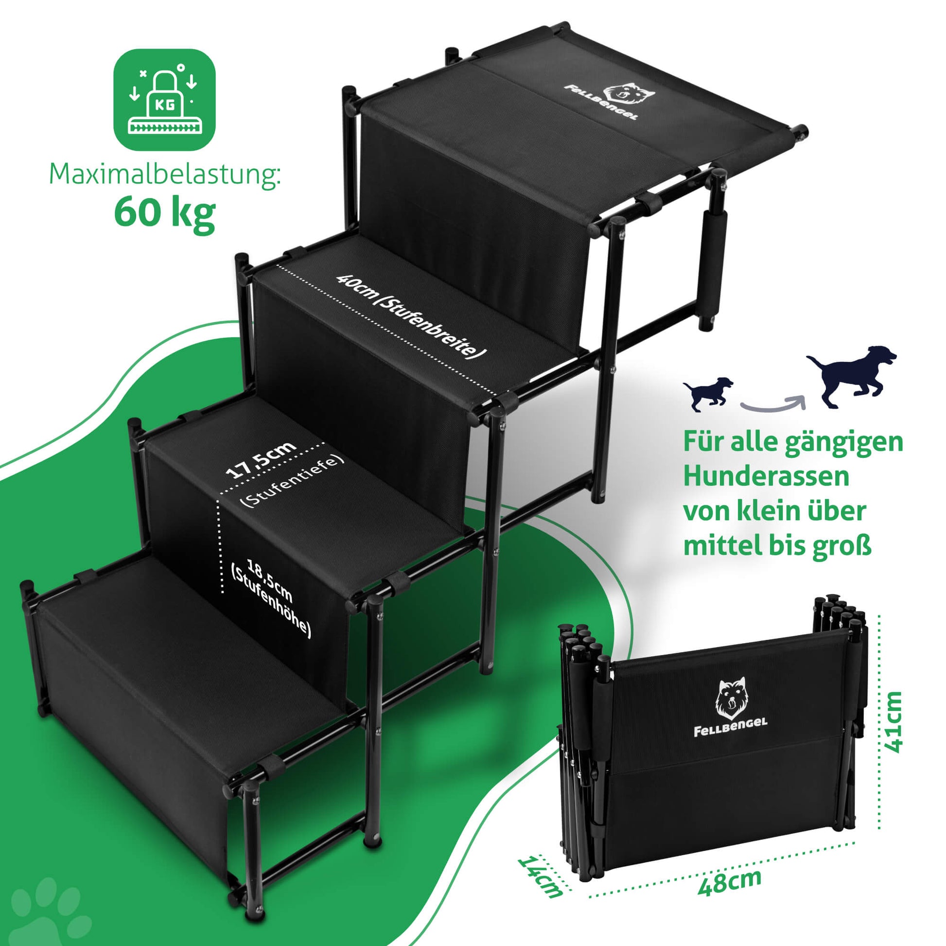 Fellbengel Hundetreppe Auto