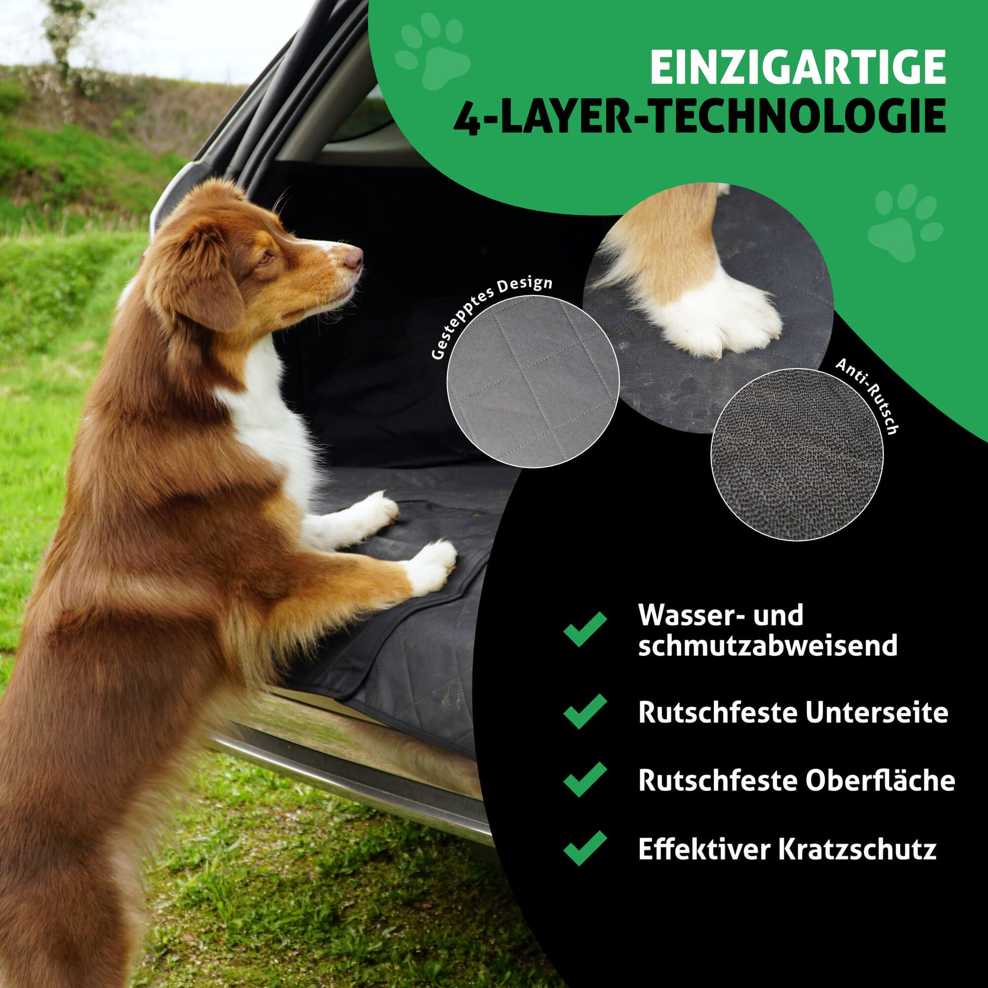 Premium Fellbengel Kofferraumschutz - Rundum Schutz gegen Schmutz und Feuchtigkeit