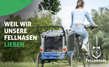 Fellbengel Fahrradanhänger Hund - 2 in 1 Hundefahrradanhänger Hundebuggy
