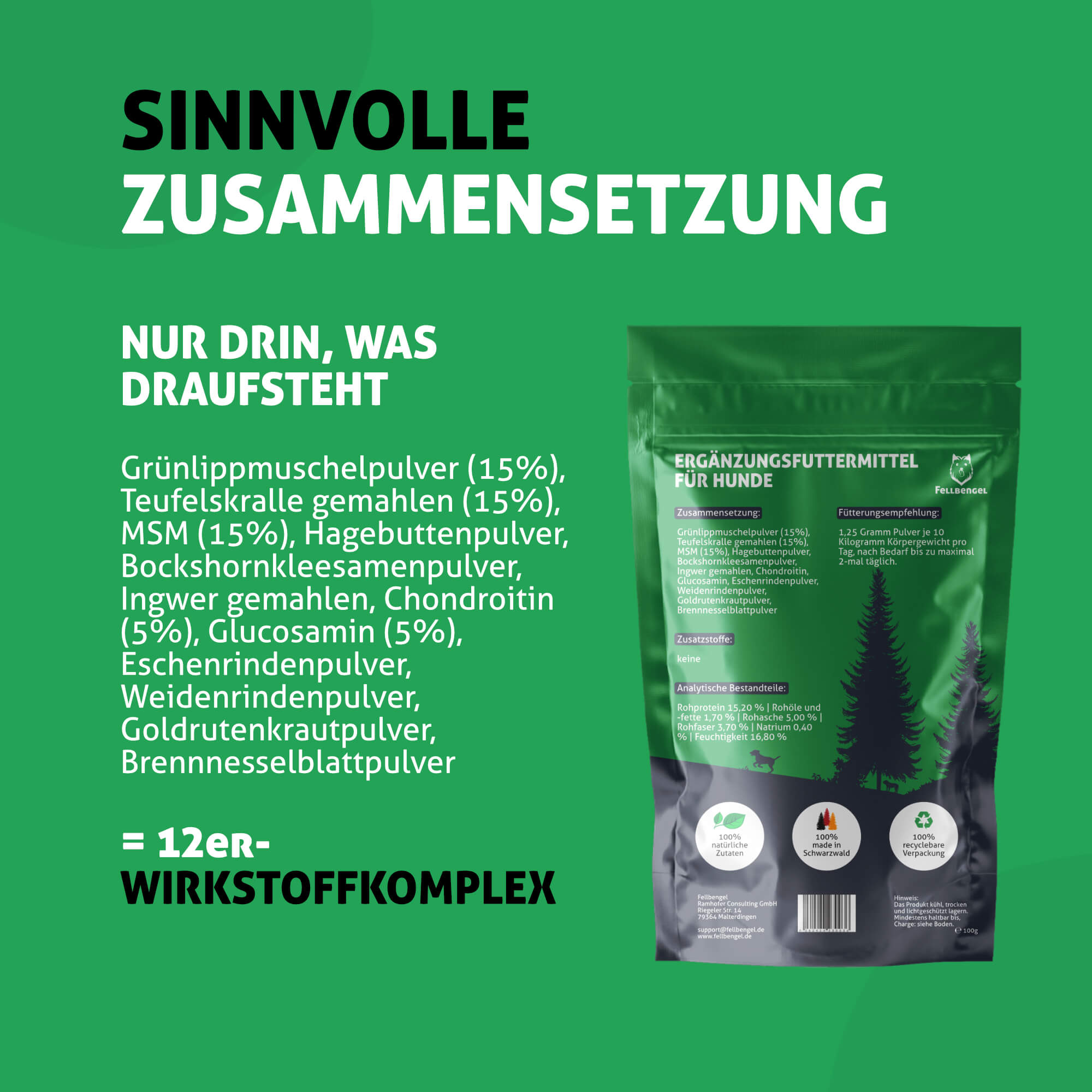 Fellbengel Gelenkpulver Zusammensetzung