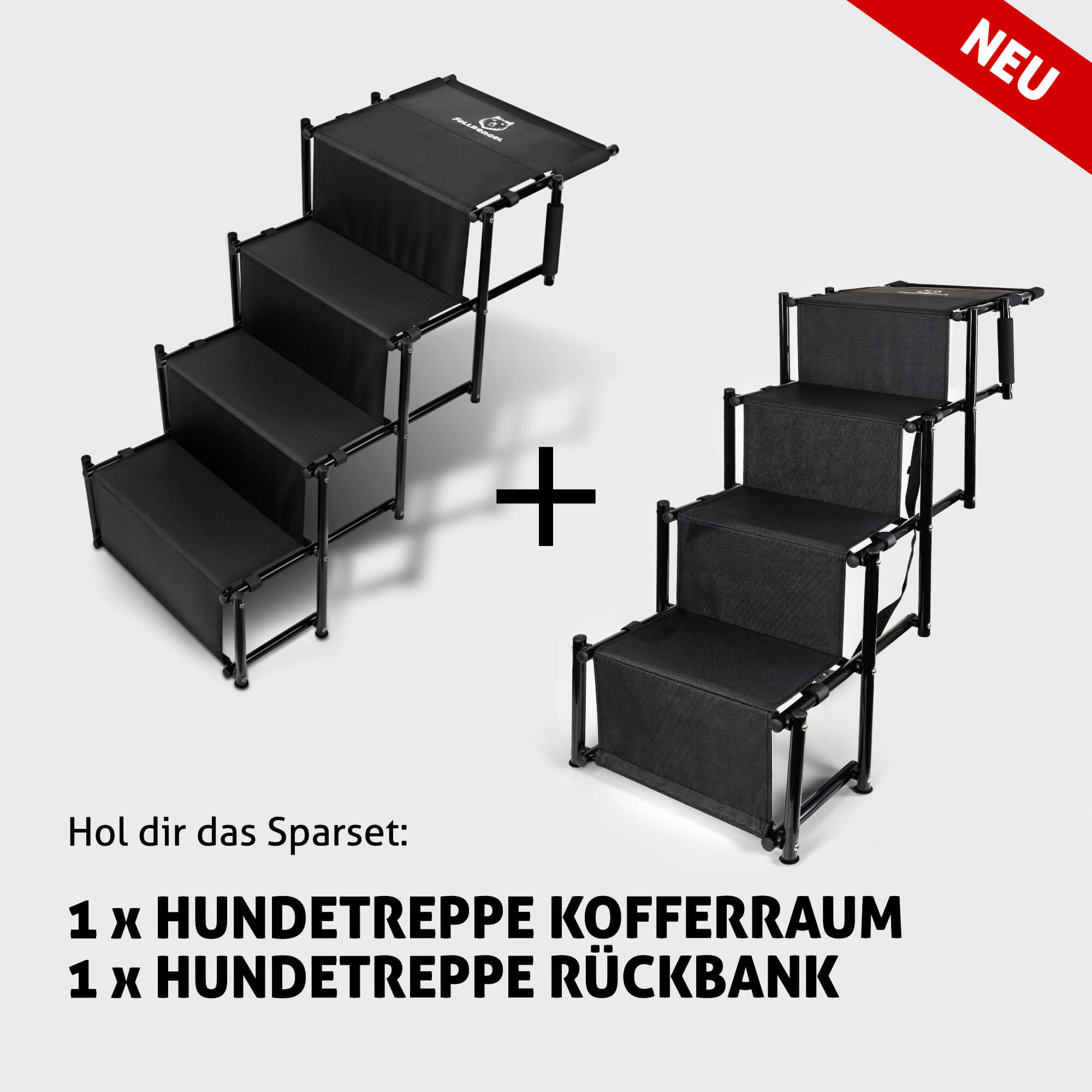 Sparset Hundetreppe Kofferraum + Hundetreppe Rückbank