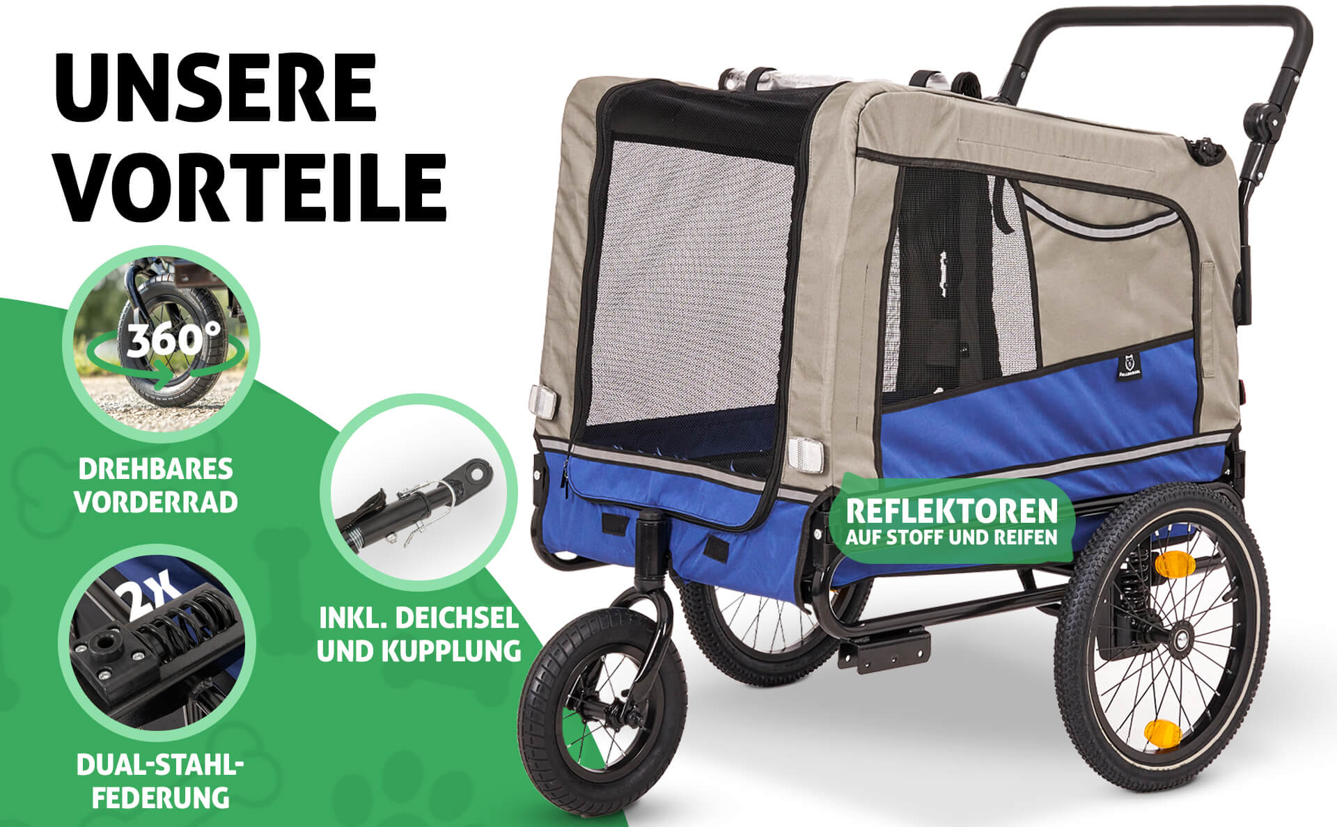 fahrradanhänger vorderrad Fellbengel Gelenkpulver 1er Pack – Fellbengel Shop