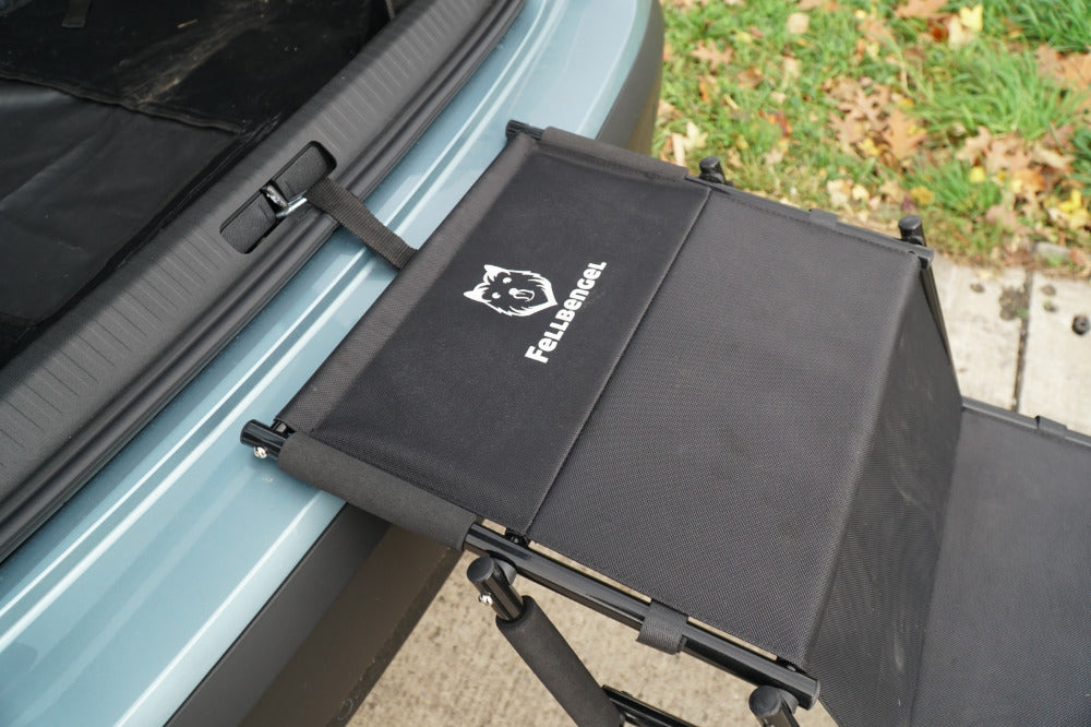 Die Fellbengel Hundetreppe für den Kofferraum